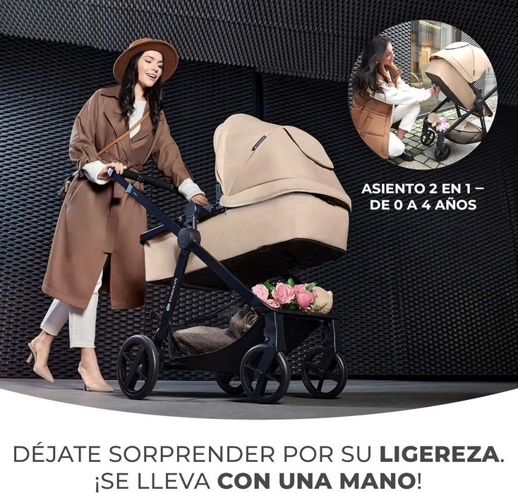 Carrinho de bebé KINDERKRAFT 3 em 1 (NOVO)