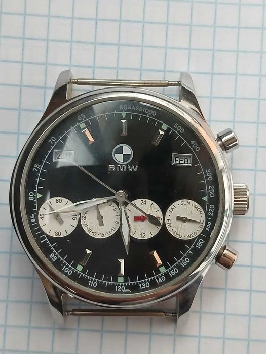 Шикарний рідкісний чоловічий годинник-хронограф BMW