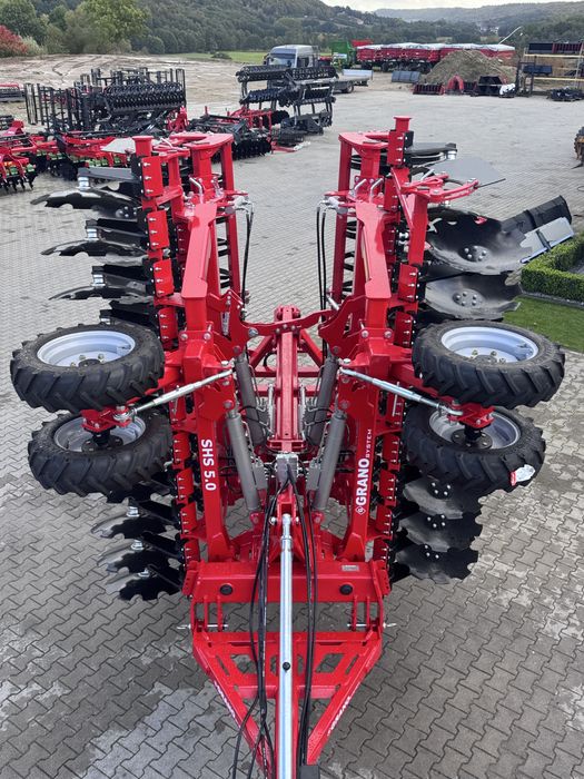 Brona talerzowa hydrauliczna Shark SHS 5,0 m Grano System z wózkiem NOWY TYP