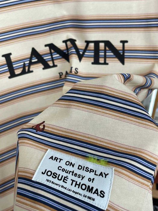 Футболка Lanvin | Бавовняна Полосата Футболка | Стрітвір Преміум Одяг