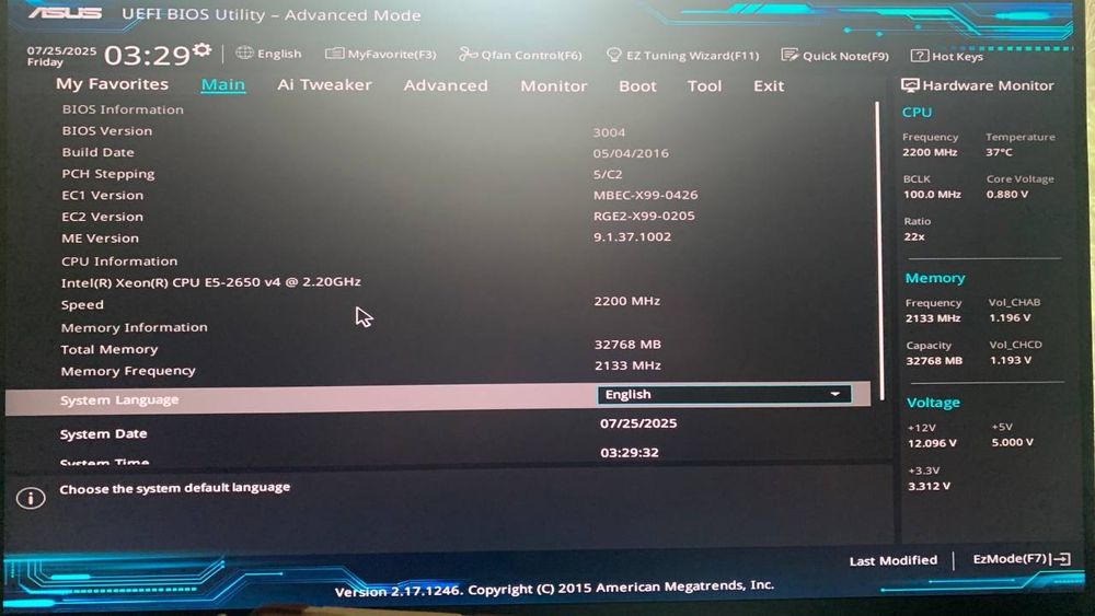 Asus X99-E WS LGA 2011-V3 X99