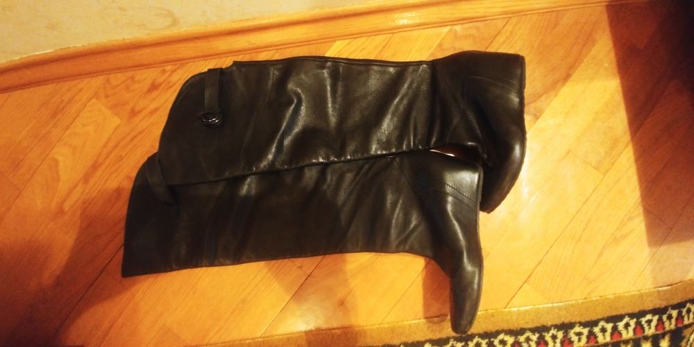 Ботфорты сапоги кожа