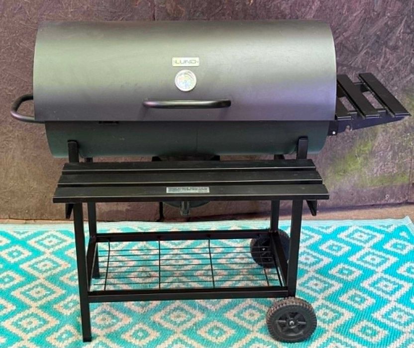 Duzy Grill Węglowy m-ki Lund z termometrem o wym. 52 cm x 94 cm x 107 cm stan bdb