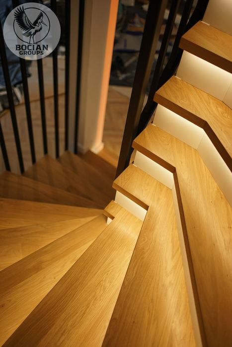 Schody dywanowe Schody drewniane na wymiar na beton