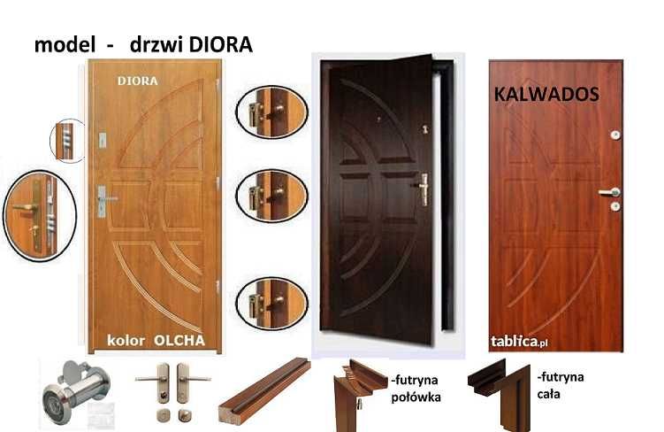 Drzwi wejściowe ZEWNĘTRZNE z MONTAŻEM wewnątrzklatkowe