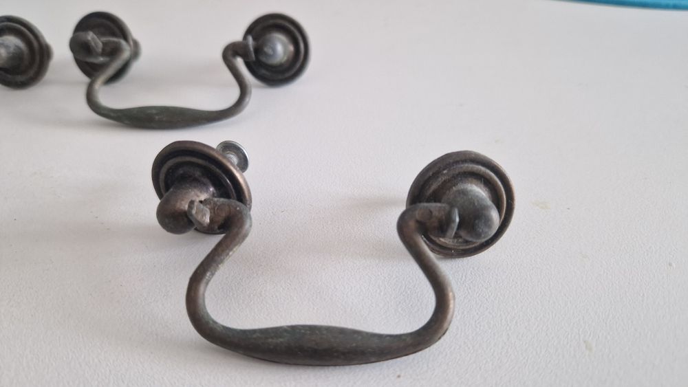 6 puxadores antigos para gavetas