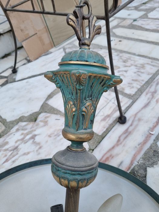 Candeeiro antigo em ferro para teto