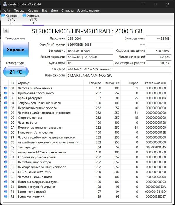 Зовнішній диск Transcend Storejet 2Tb (TS2TSJ25M3) black USB 3.0