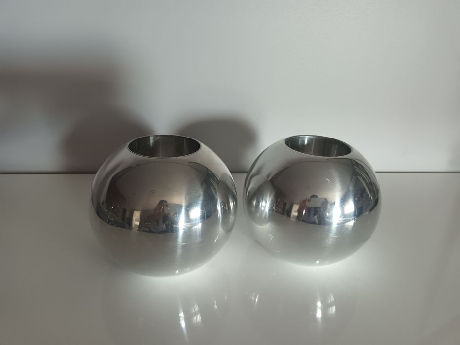 Porta velas redondo inox