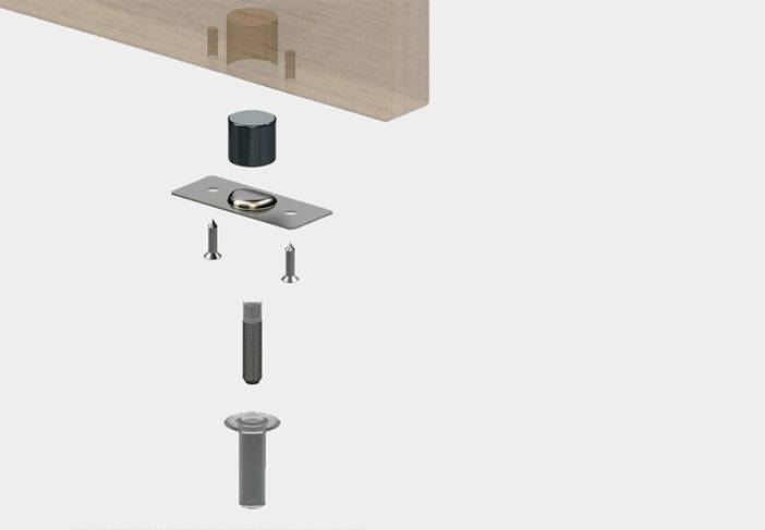 Stopery do drzwi magnetyczne ukryte Yale Fantom przezroczyste