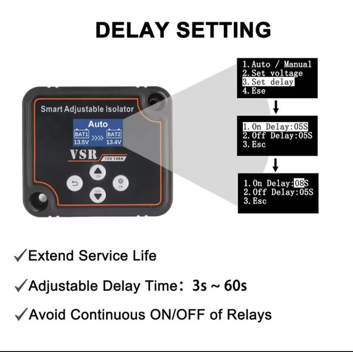 lsolador de bateria 12V 140 Amp VSR - Barcos, Auto Caravanas, Jipes...