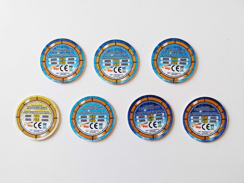 7 tazos (6 diferentes) GORMITI | Chipicao lote ou venda a vulso