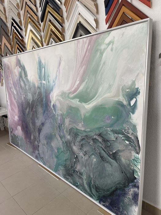 Quadro abstrato  — pintura  interiores