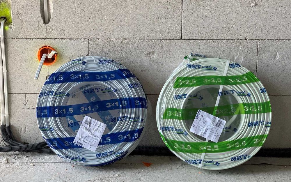 Przewód YDYp 3x1,5 Elpar // NKT kabel płaski drut YDY OWY YKY 3x2,5