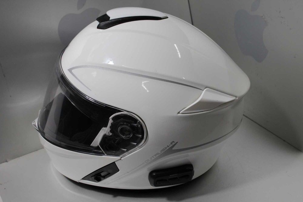 Мотошолом Білий SENA Outrush R SP85 Bluetooth XL-60см