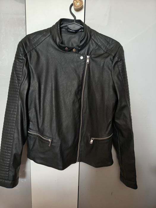 Esmara 40 czarna eko skóra kurtka biker skórzana