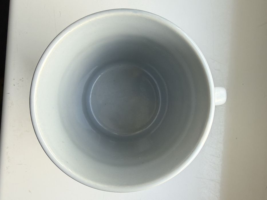 Kubek irenka porcelit Pruszków szaroniebieski PRL