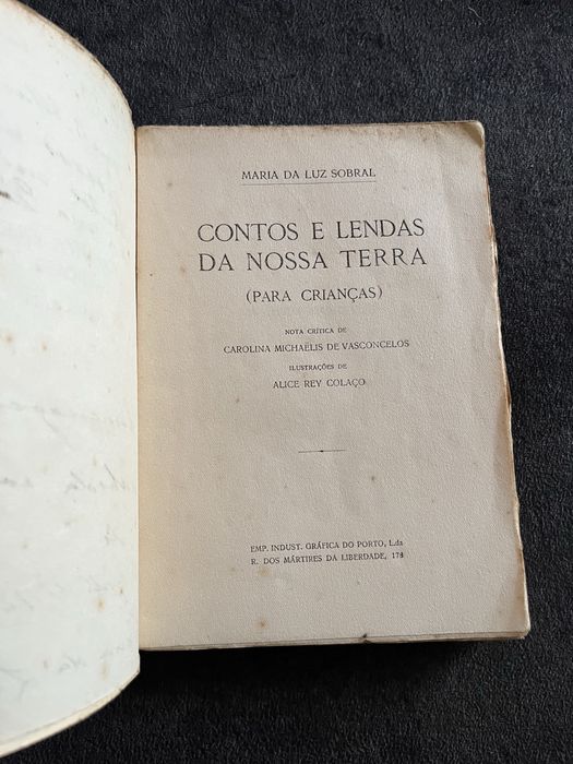 Livro Contos e Lendas da Nossa Terra 1924