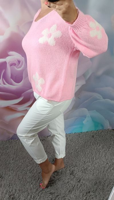 Sweter piękne kolory kwiat. Ostatnie sztuki