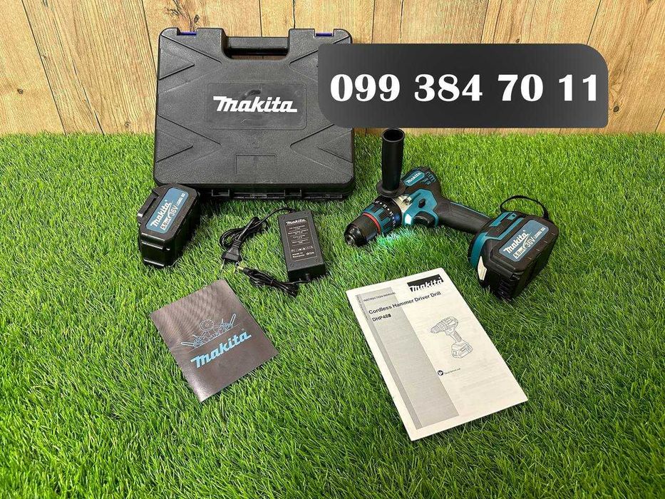 Акумуляторний Шуруповерт Makita DHP 485 Безщітковий 2 АКБ 36В/5Ач 95Nm