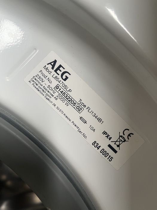 Pralka automatyczna AEG slim 6,5kg