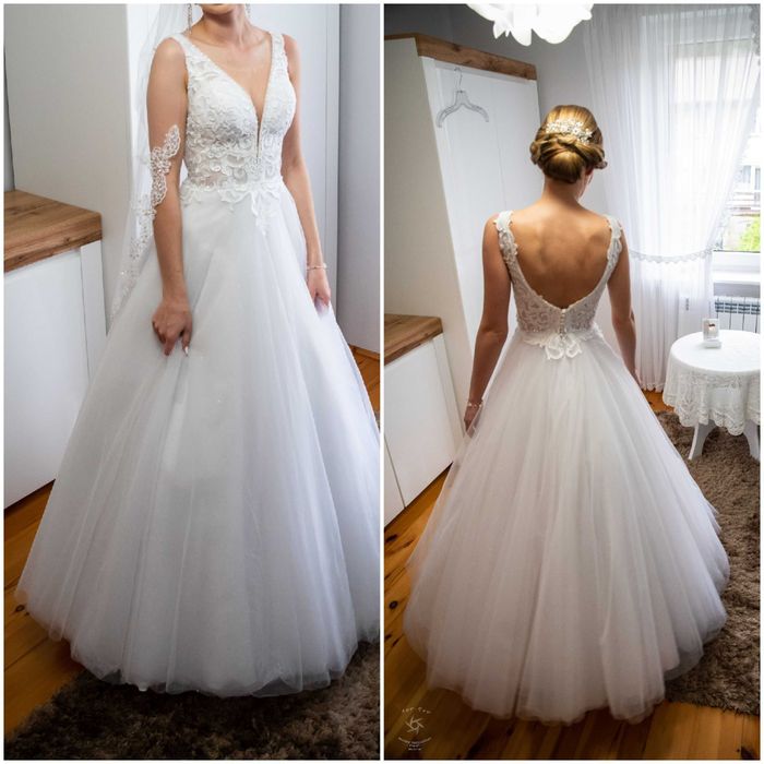 Delikatna suknia ślubna