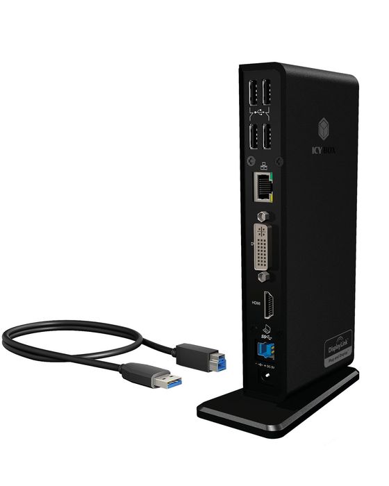 Docking Station Icy Box - Dual Display USB 3.0 - Como Nova