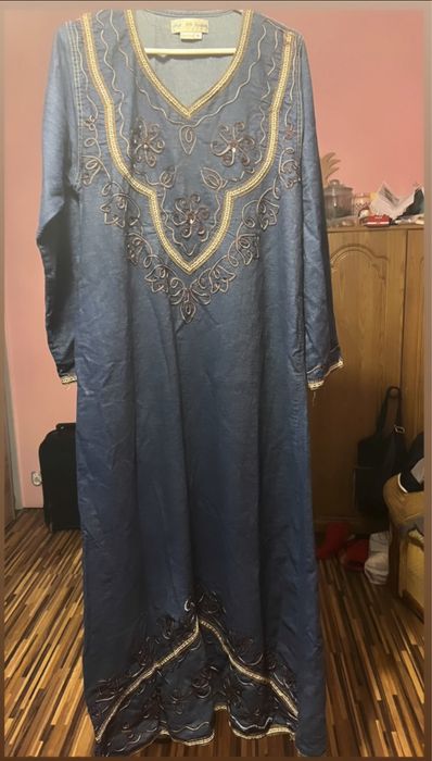 Abaya jeansowa piekna