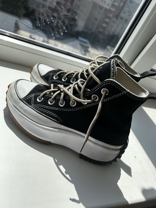 Женские черные высокие кеды конверс Converse