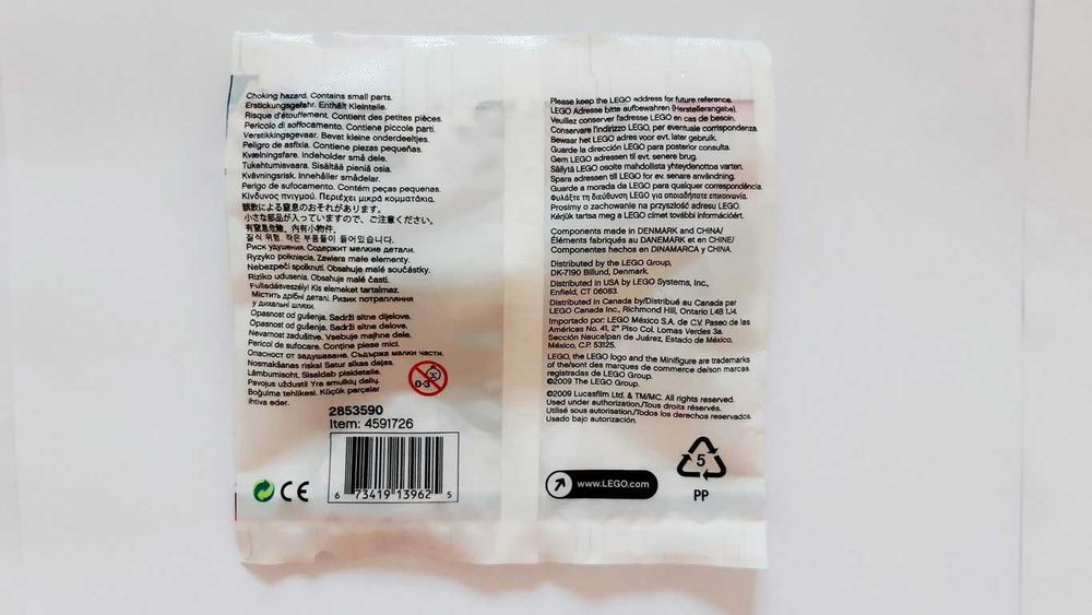 Lego Star Wars 285_3590 Stormtrooper Chrome Silver polybag selado