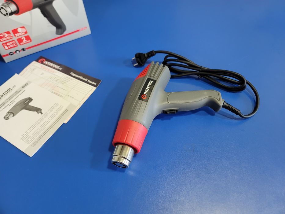 Фен строительный технический Intertool Новый! 12 мес Гарантия