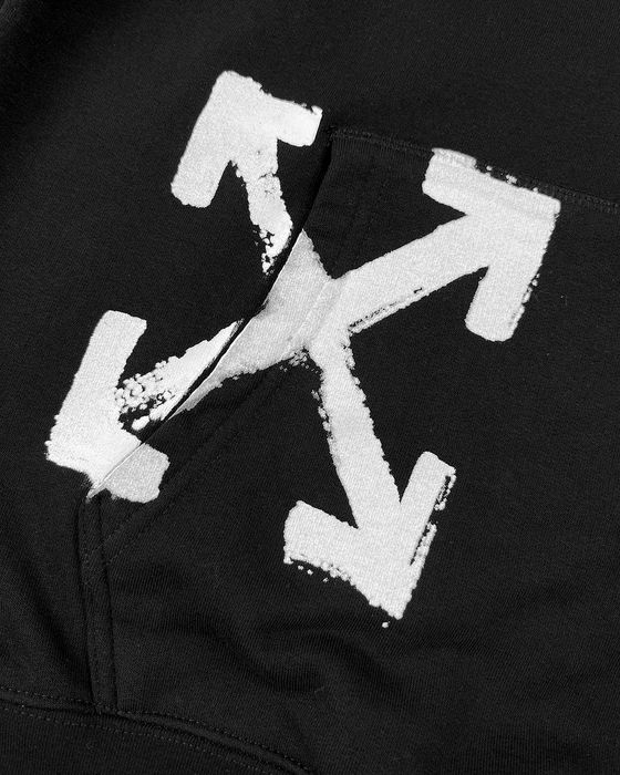 Худі OFF-WHITE Logo-print Drawstring Hoodie Black