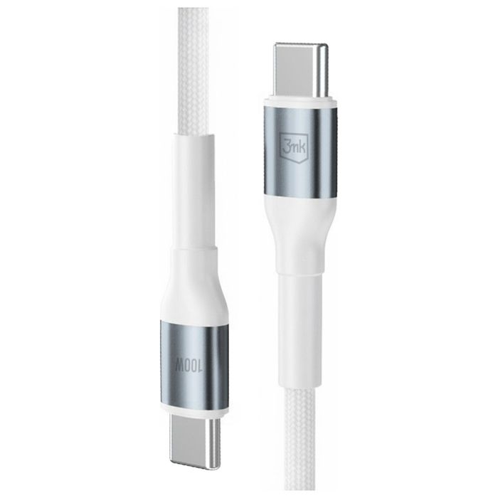 Kabel 3MK Hyper Cable N-series Usb-c do Usb-c 1m 20V/5A 100W biały