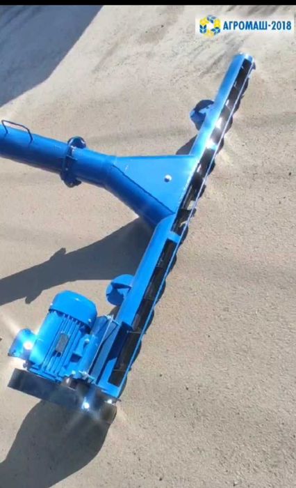 Шнековый погрузчик Ø159*4м*380В с подборщиком зерна, винтовой конвейер