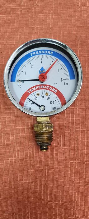 Termomanometr 6 bar 120 C
