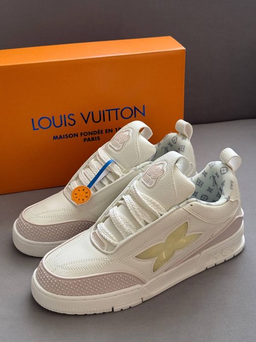 Новинка! Кросівки Louis Vuitton Skate Sneakers White Beige•Луї Віттон(білі) Скейт,louis vuitton