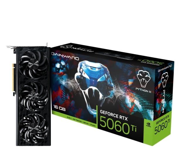 Відеокарта Gainward GeForce RTX 5060 Ti Python III 16GB GDDR7 DLSS4