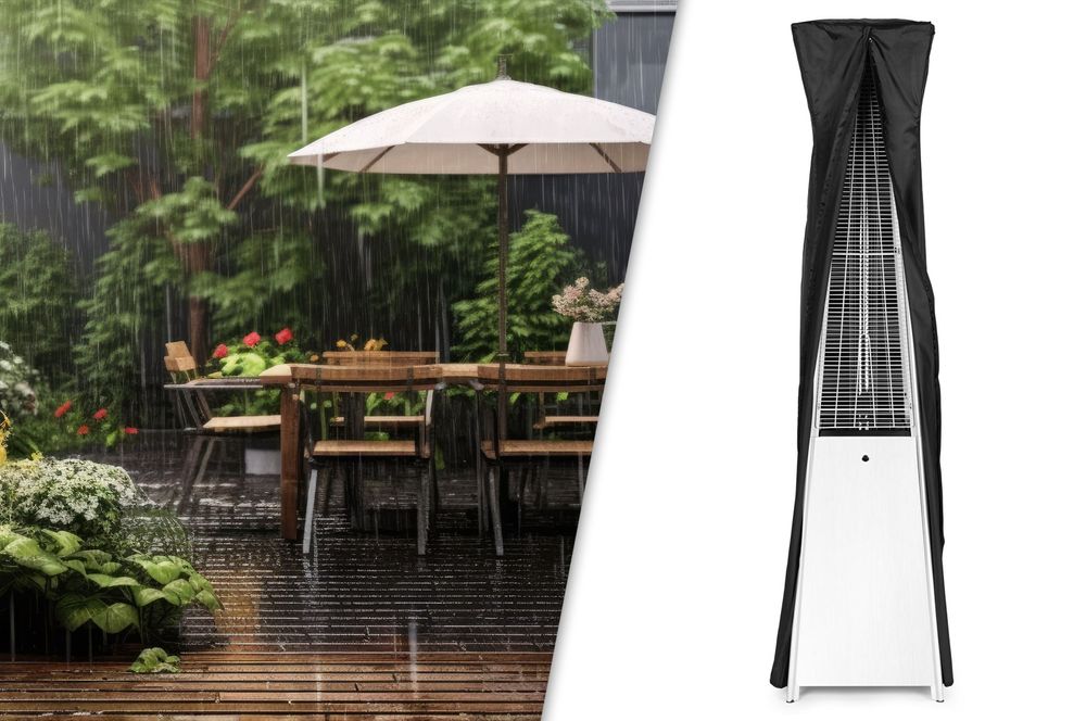 Ogrzewacz parasol gazowy grzejnik 13 kW srebrny reduktor pokrowiec