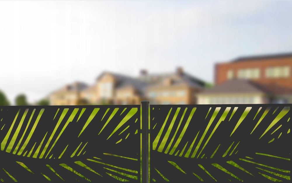 Nowoczesny panel laserowy ażurowy przęsło pomysł na ogrodzenie do domu