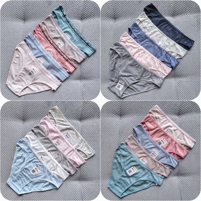 Трусики набір 5шт. жіночі donella L, труси рубчик, трусы, сліпи турція
