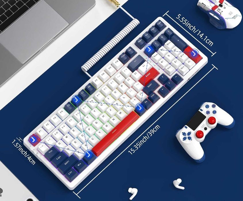 ATTACK SHARK K98 Klawiatura Mechaniczna RGB Bezprzewodowa BT5.0 2.4G