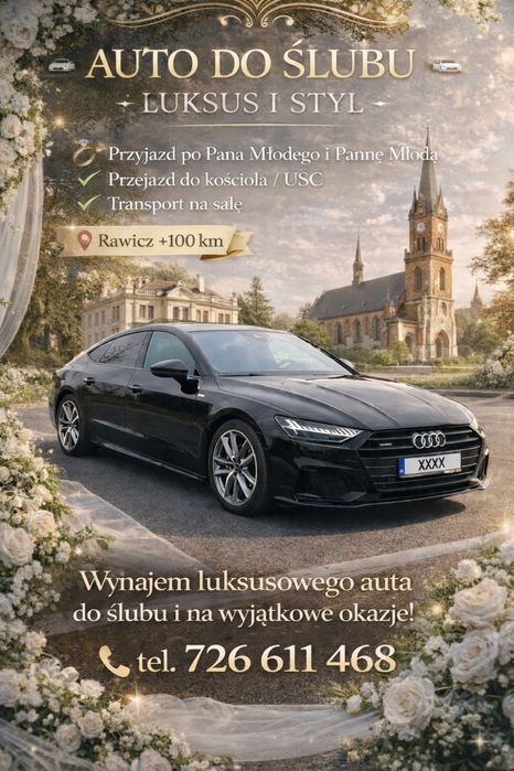 Luksusowe auto do ślubu Audi A7
