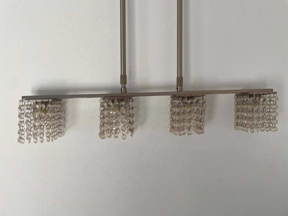 Candeeiro de teto em aço inoxidável com 70 cm