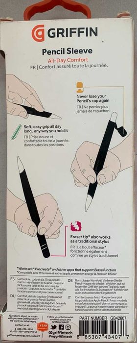 Ергономічний силіконовий чохол Griffin Pencil для SLEEVE APPLE PENCIL