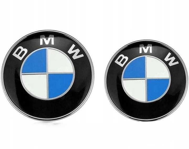 BMW znaczek emblemat KOMPLET!!! 82+74mm E46 E60 E90 F10 F30 X3 X5