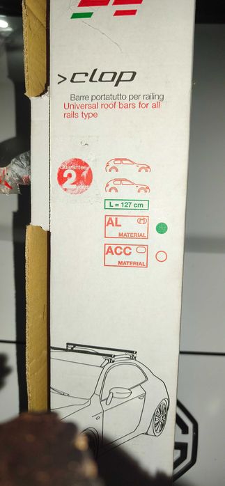 Barras universais para tejadilho (alumínio - 127cm)