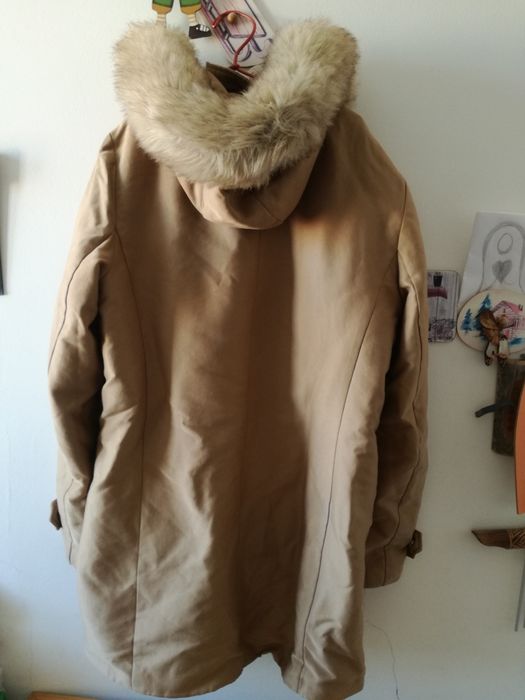 Gabardine/Casaco MANGO com capuz