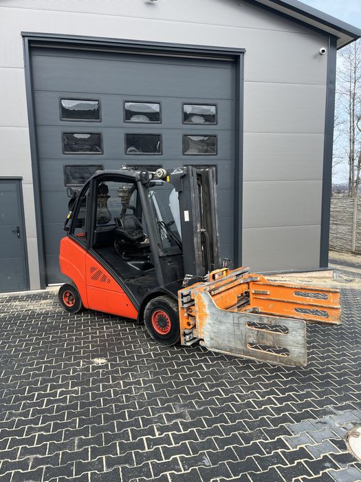 Wozek widlowy linde H30 triplex scisk  4sekcje lpg