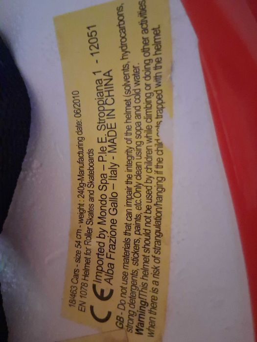 Capacete de criança Cars da Disney-Pixar