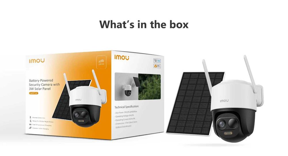 IМOU Cell PT 2C 5MP Wi-Fi акум. 5000 mAh Сонячна Панель Zoom 8х